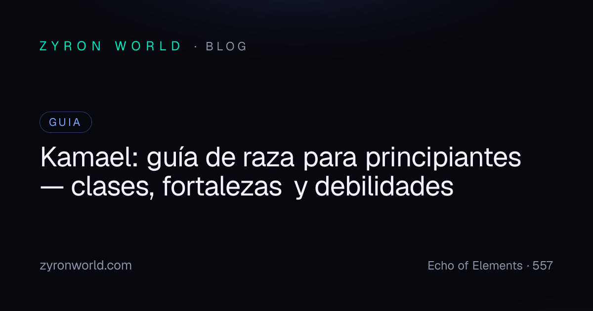 Kamael: guía de raza para principiantes — clases, fortalezas y ...